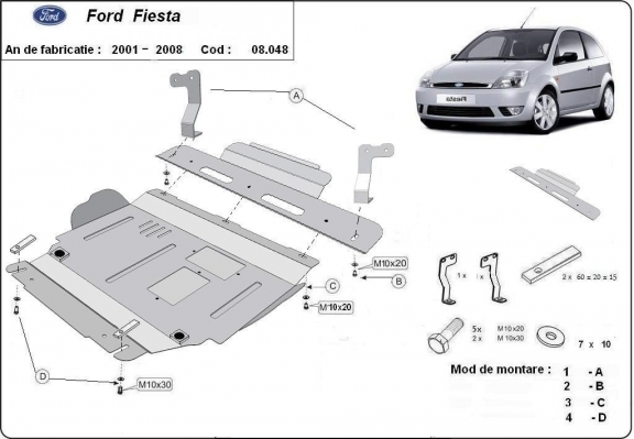 Kryt pod motor Ford Fiesta