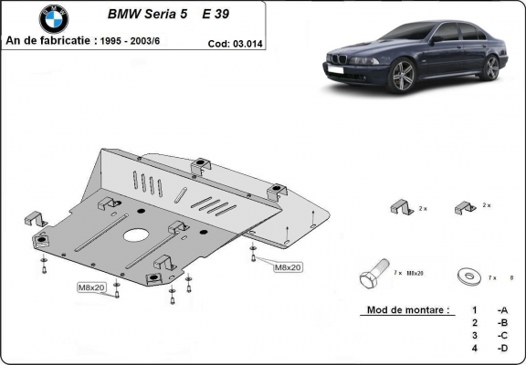 Kryt pod motor BMW Seria5 E39