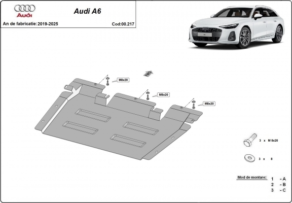 Kryt pod převodovka Audi A6 A6