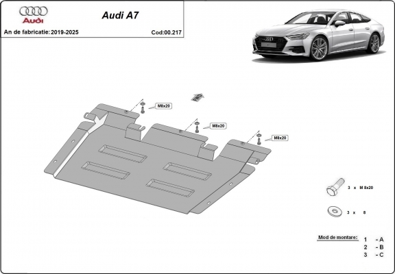 Kryt pod převodovka Audi A7 A7