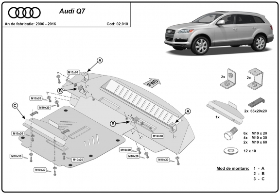 Kryt pod motor Audi Q7