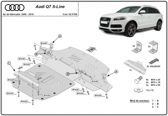 Kryt pod motor Audi Q7 S-Line