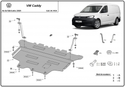 Kryt pod motor VW Caddy