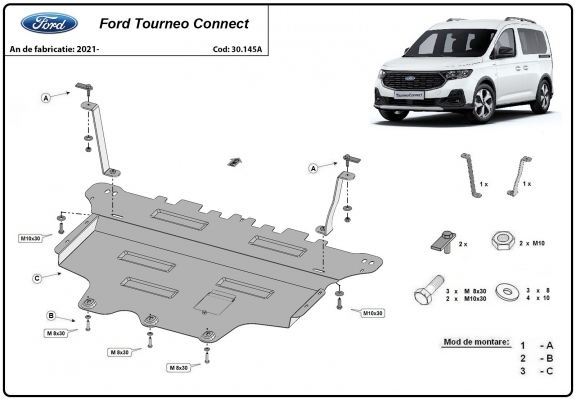 Kryt pod motor Ford Tourneo Connect