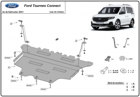 Hliníkový kryt pod motor Ford Tourneo Connect