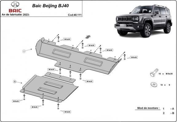 Kryt pod motor Baic Beijing BJ40
