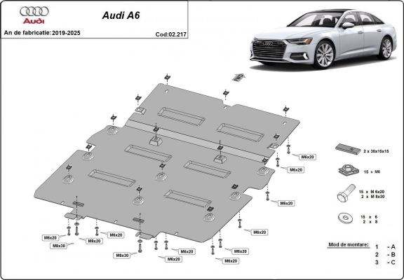 Kryt pod motor Audi A6