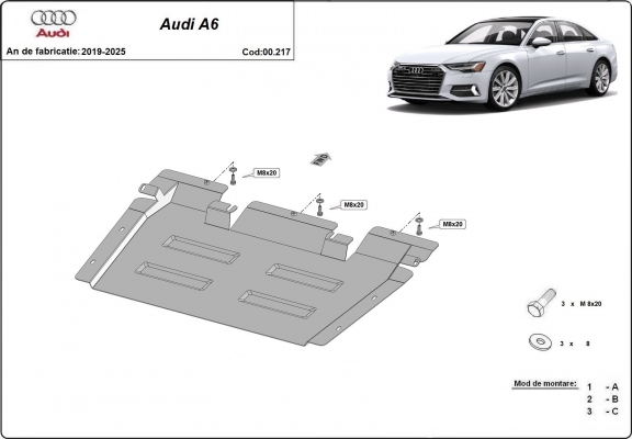 Kryt pod převodovka Audi A6 A6
