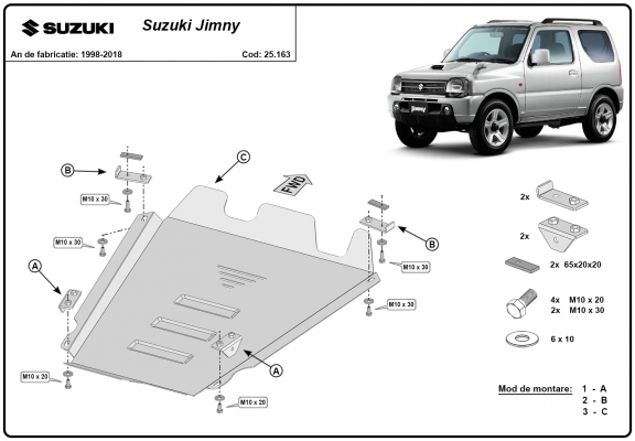 Kryt pod případ převodu Suzuki Jimny