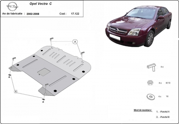 Kryt pod motor Opel Vectra C