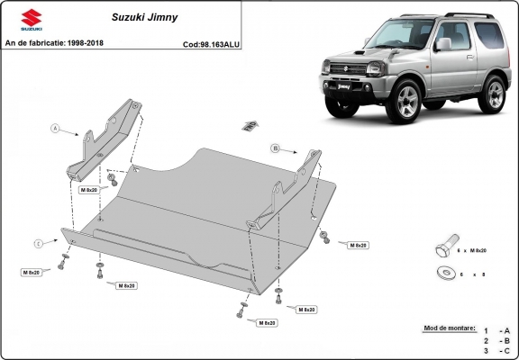 Kryt pod motor Suzuki Jimny - hliník