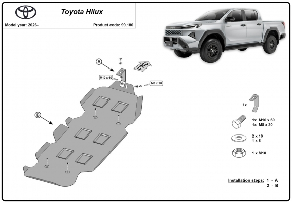 Kryt pod nádrž Toyota Hilux