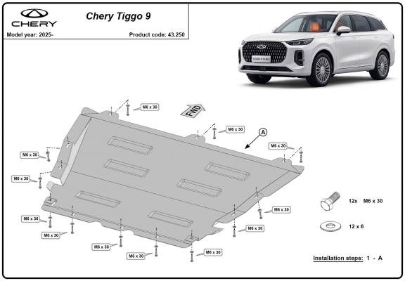 Kryt pod motor Chery Tiggo 9