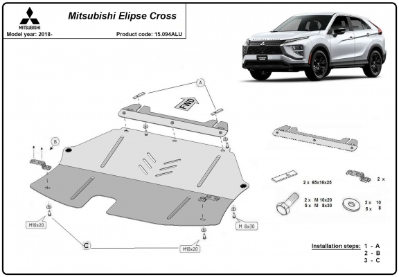 Kryt pod motor hliník Mitsubishi Eclipse Cross