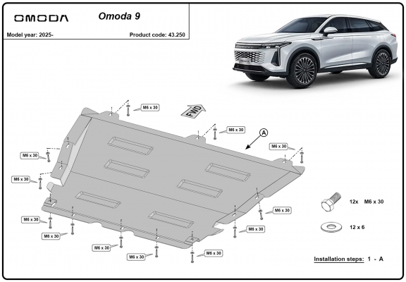 Kryt pod motor Omoda 9