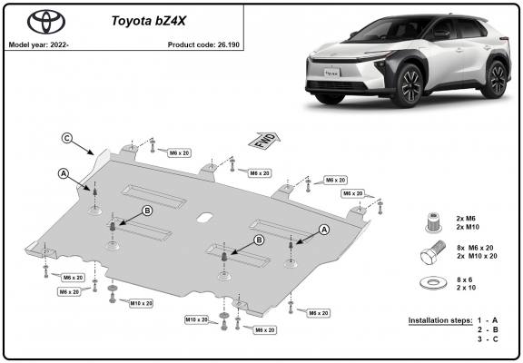 Kryt pod motor Toyota BZ4X