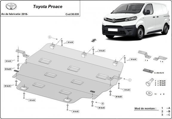 Kryt pod motor Toyota Proace