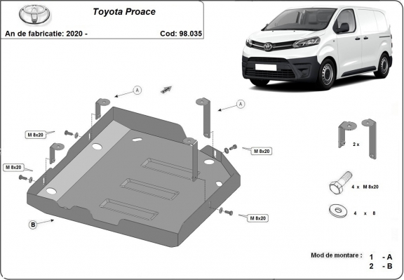 Kryt pod AdBlue Toyota Proace