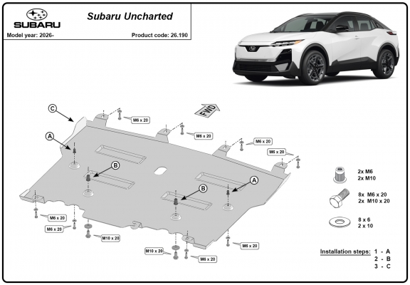Kryt pod motor Subaru Uncharted