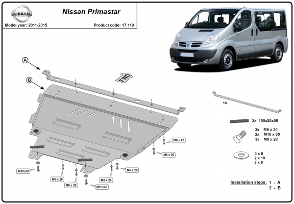 Kryt pod motor Nissan Primastar