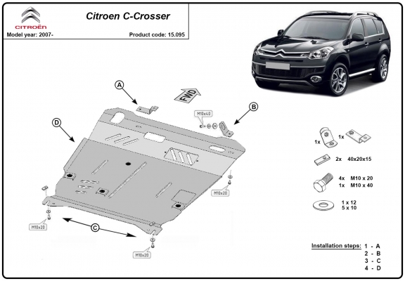 Kryt pod motor Citroen C - Crosser