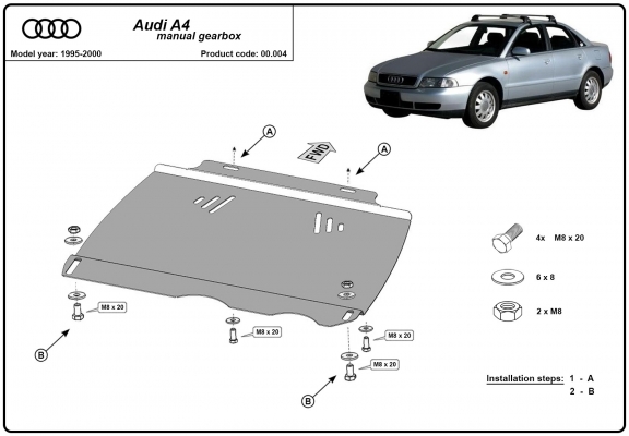 Kryt pod manuální převodovka Audi A4 B5