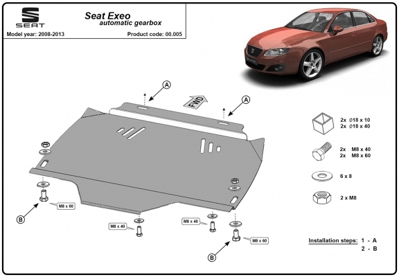 Kryt pod automatická převodovka Seat Exeo
