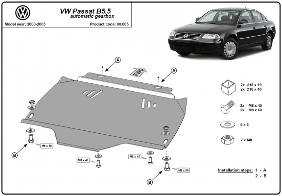 Kryt pod automatická převodovka VW Passat B5, B5.5