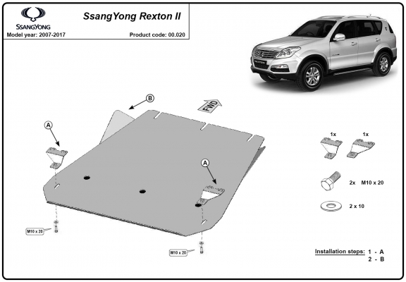 Kryt pod převodovka SsangYong Rexton 2
