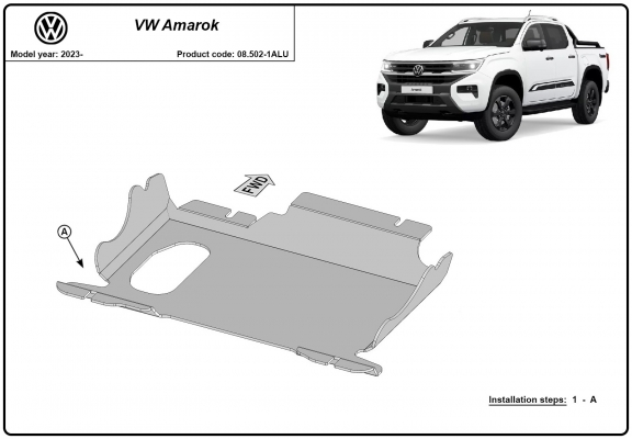 Kryt pod motor hliník Volkswagen Amarok