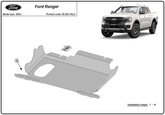 Kryt pod motor hliník Ford Ranger
