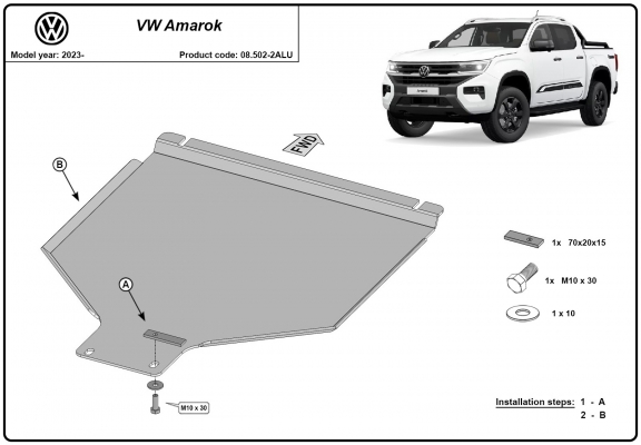 Hliník kryt pod převodovka Volkswagen Amarok