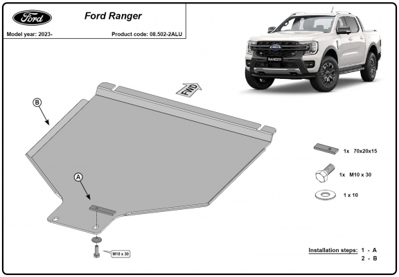 Hliník kryt pod převodovka Ford Ranger
