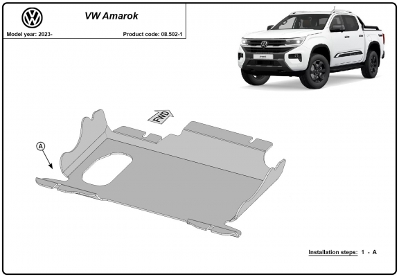 Kryt pod motor Volkswagen Amarok 2 