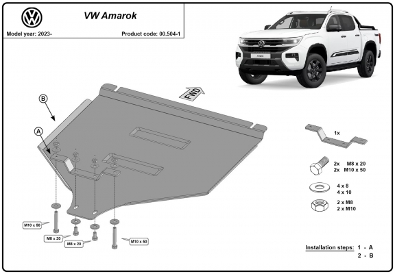 Kryt pod manuální převodovka  Volkswagen Amarok 2