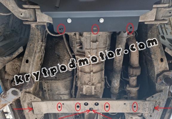 Hliník kryt pod převodovka Nissan Navara