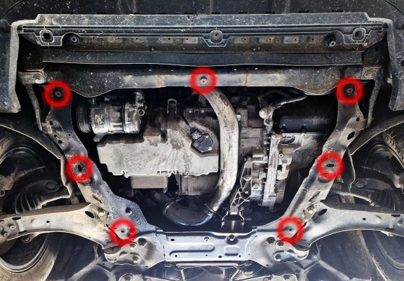 Hliníkový kryt pod motor Volvo S60