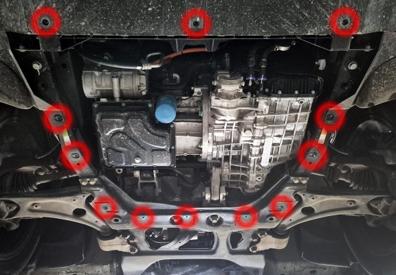 Kryt pod motor hliník Omoda 9